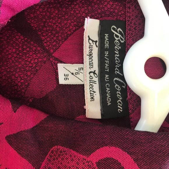 VTG 1980 Bernard Cowan dress women's 5/6 cotton pink/black maxi tiered holiday - Picture 12 of 12